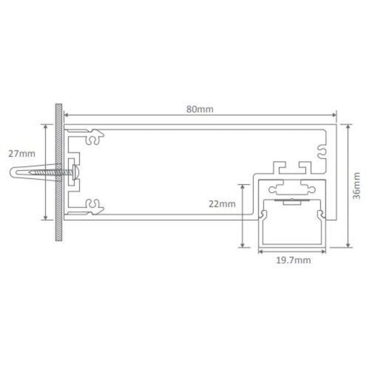 Domus SHADOWLINE-600 - 9W 600mm LED Wall Vanity or Picture Light-Domus Lighting-Ozlighting.com.au