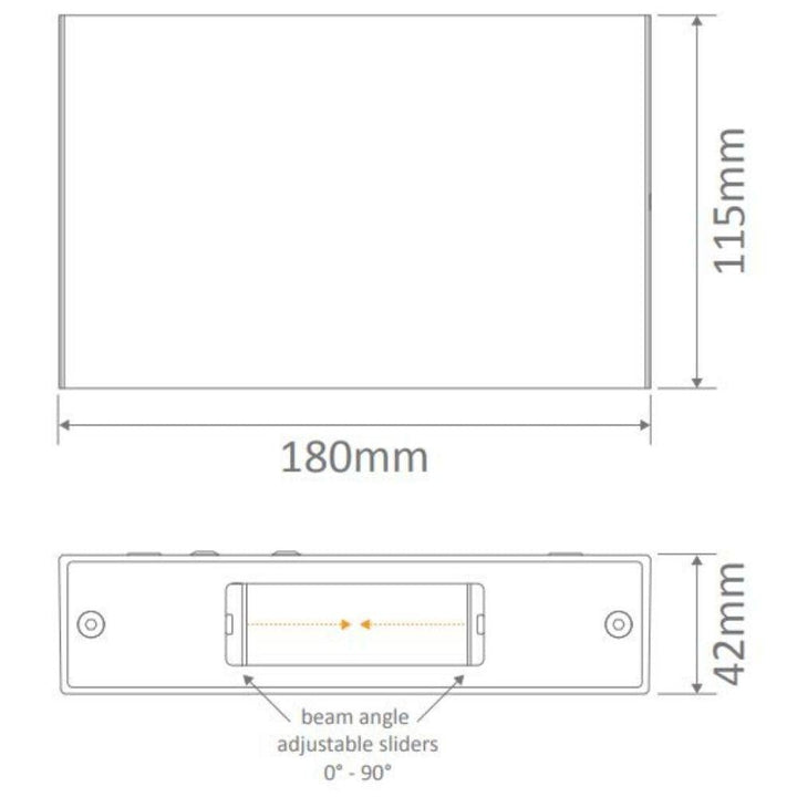 Domus SIERRA-12-RND - 12W LED Modern Exterior Adjustable Lens Cover Up/Down Wall Light IP65-Domus Lighting-Ozlighting.com.au