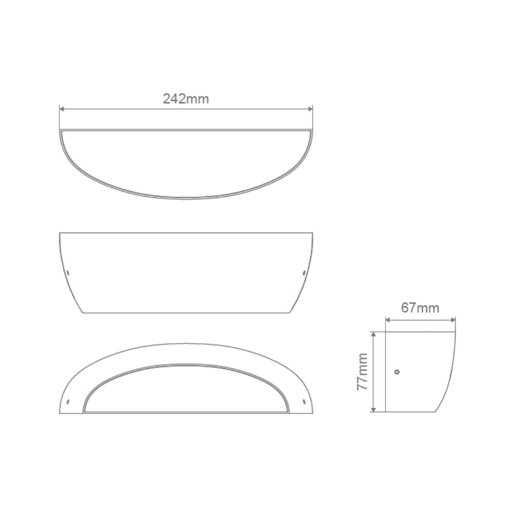 Domus SINTA-8 - 8W LED Dimmable Tri-Colour Interior Up/Down Wall Light - TRIO-Domus Lighting-Ozlighting.com.au