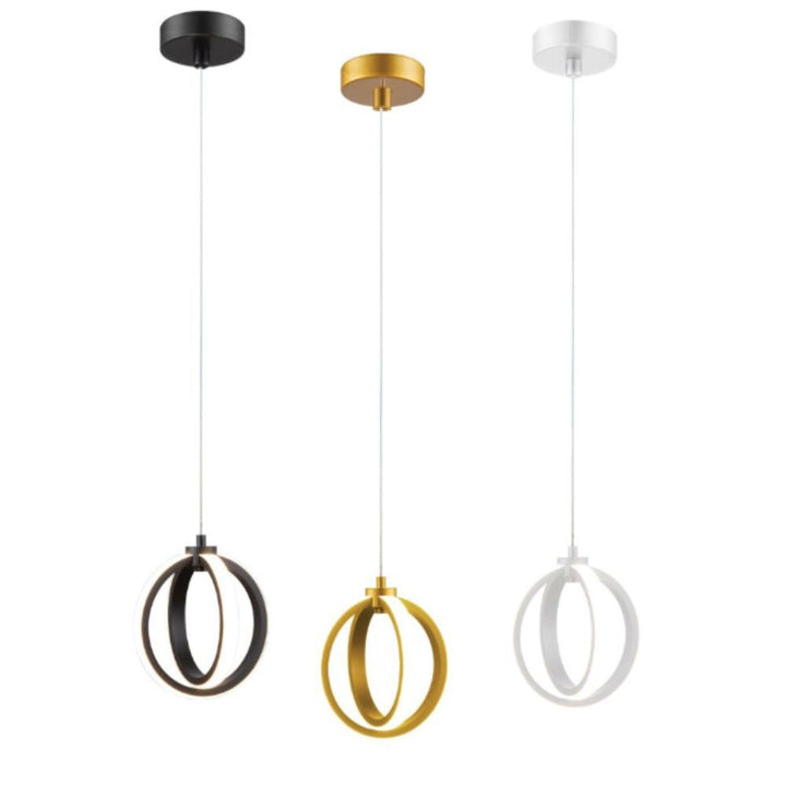 Domus SPIN-PDT - 12W LED Tri-Colour Dimmable Spherical Ring Pendant - TRIO-Domus Lighting-Ozlighting.com.au