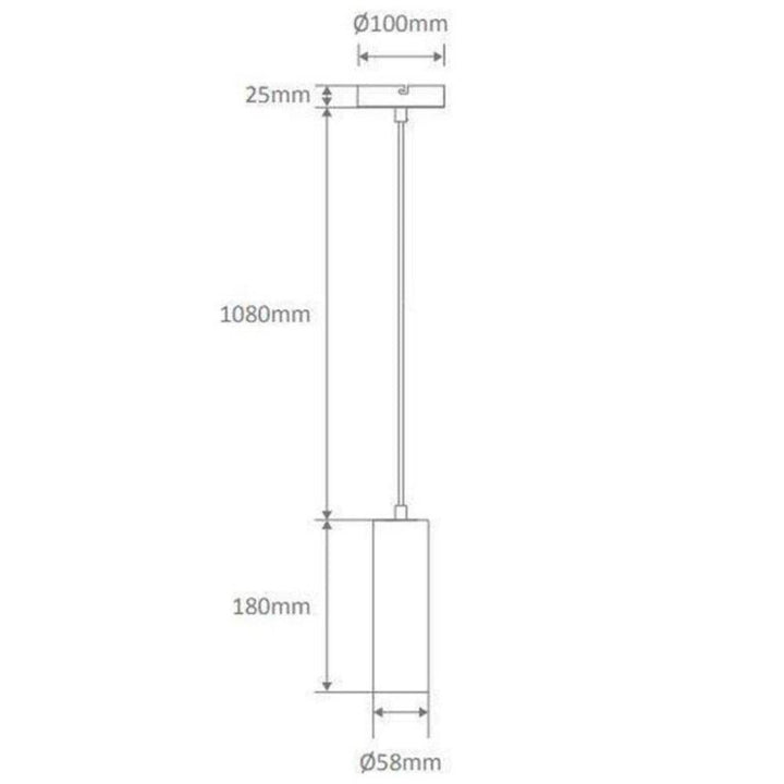 Domus STAR-PD-180-10W - 10W LED Cylindrical Pendant-Domus Lighting-Ozlighting.com.au