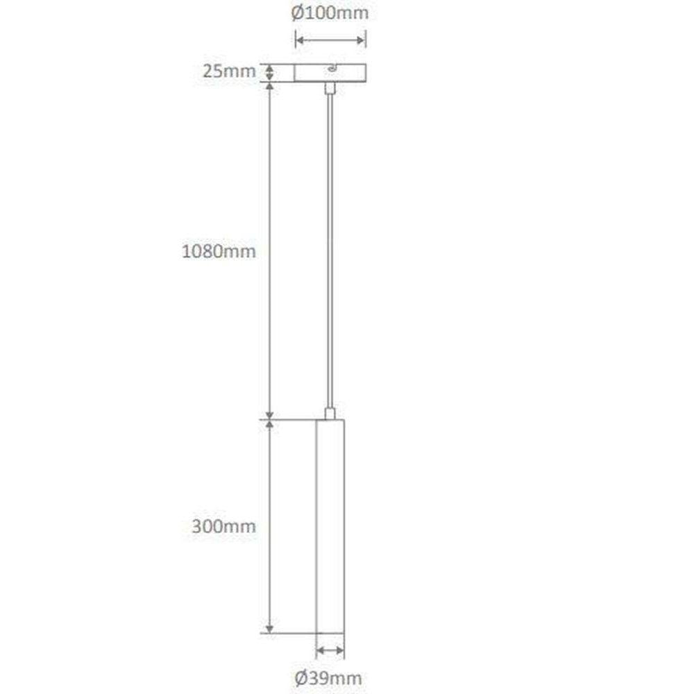 Domus STAR-PD-300-5W - 5W 300mm LED Cylindrical Pendant-Domus Lighting-Ozlighting.com.au