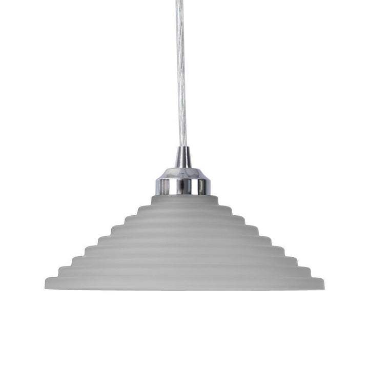 Domus STEP-GLASS - 1 Light Art Deco 250mm/300mm/350mm/400mm Stepped Glass Pendant-Domus Lighting-Ozlighting.com.au