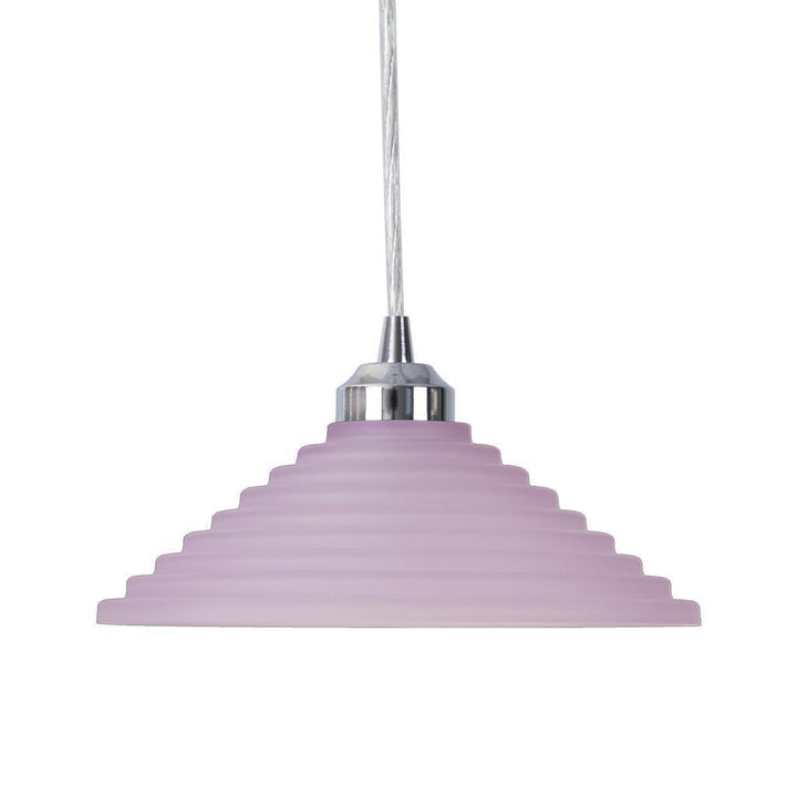 Domus STEP-GLASS - 1 Light Art Deco 250mm/300mm/350mm/400mm Stepped Glass Pendant-Domus Lighting-Ozlighting.com.au