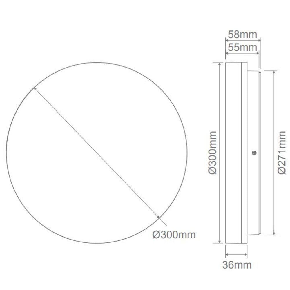 Domus SUNSET - 15W/25W/35W Colour Switchable LED Ceiling Light IP54 - TRIO-Domus Lighting-Ozlighting.com.au