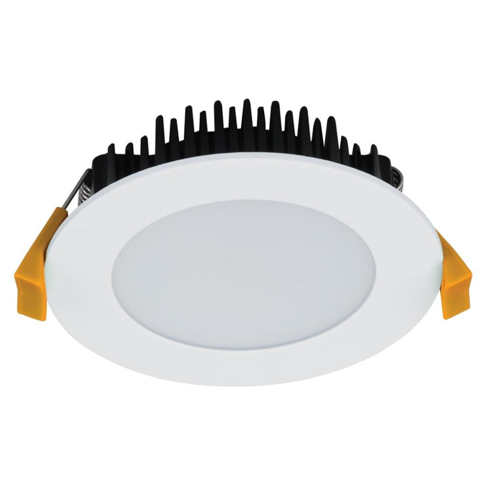 Domus TEK-13-DALI - DALI Dimmable 13W LED Tri-Colour Round Flat Face Downlight IP44-Domus Lighting-Ozlighting.com.au