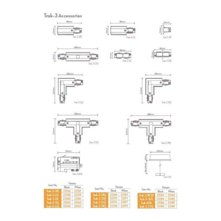 Domus TRAK-3-ADA - 3-Circuit Track Adaptor Accessory-Domus Lighting-Ozlighting.com.au