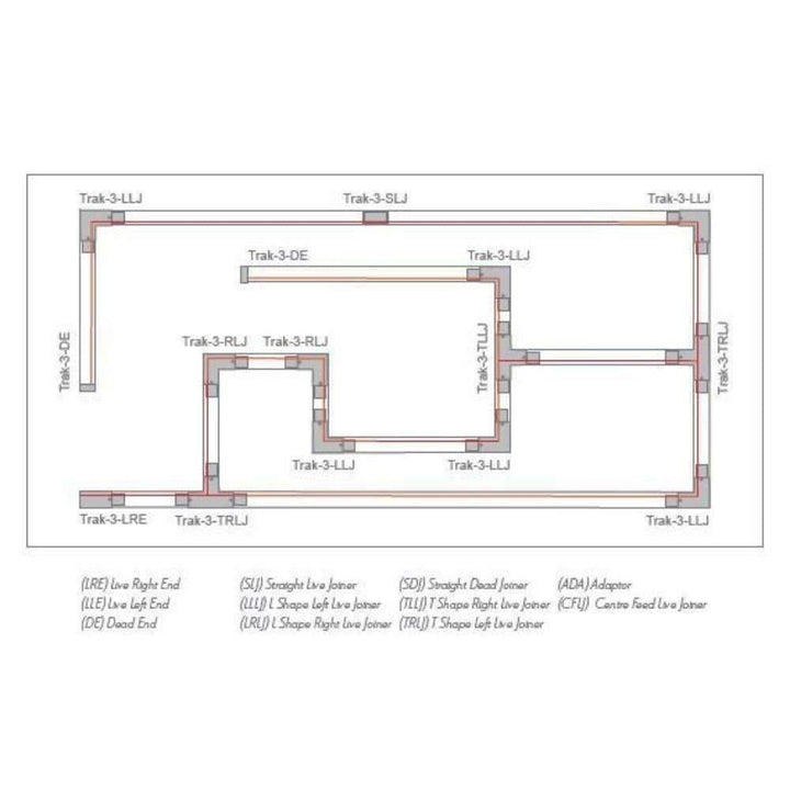 Domus TRAK-3-CFLJ - 3-Circuit Centre Feed Live Joiner Accessory-Domus Lighting-Ozlighting.com.au