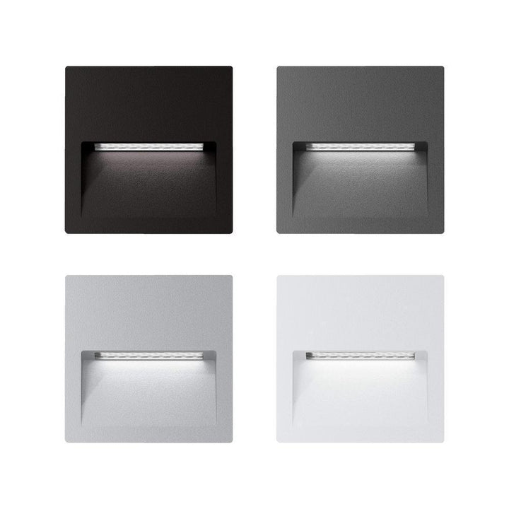 Domus ZAC-4-SQR - 4W 12V DC LED Exterior Square Recessed Step Light IP65 - DRIVER REQUIRED-Domus Lighting-Ozlighting.com.au