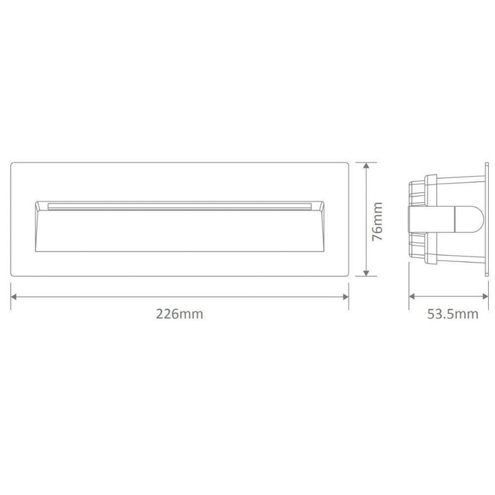 Domus ZAC-8 - 8W LED Exterior Rectangle Recessed Step Light IP65-Domus Lighting-Ozlighting.com.au