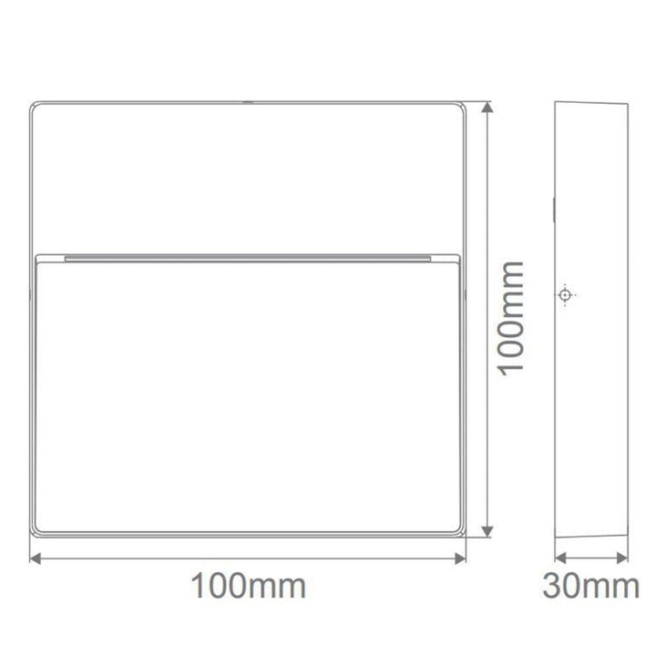 Domus ZEKE-4-SQR - 4W 12V DC LED Exterior Square Surface Mount Step Light IP65 - DRIVER REQUIRED-Domus Lighting-Ozlighting.com.au