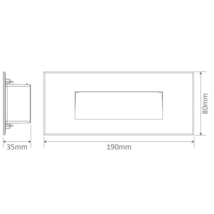 Domus ZONE-5 - 5W Recessed LED Steplight IP65 Frosted Glass-Domus Lighting-Ozlighting.com.au