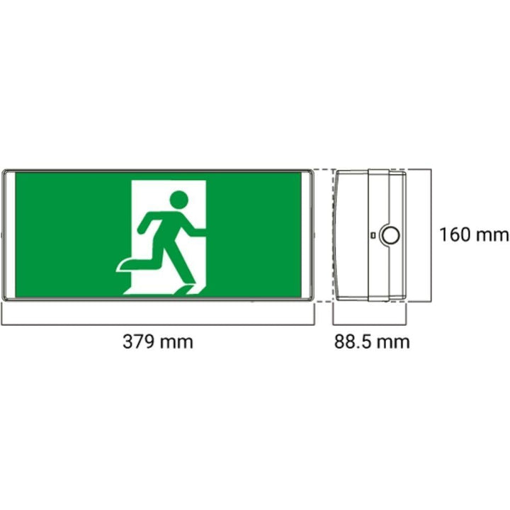 Ektor BOXIT - Wall/Ceiling Emergency Exit Sign IP20-Ektor Lighting-Ozlighting.com.au