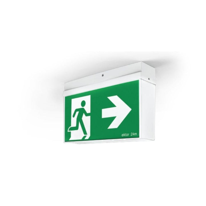 Ektor MERCURY - 1W Emergency Exit with 300×150 Decal IP20-Ektor Lighting-Ozlighting.com.au