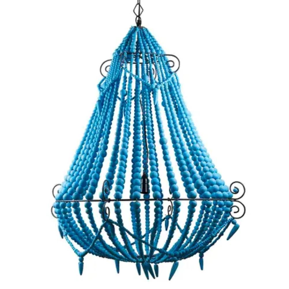 Emac & Lawton BEADED - 1 Light Large Chandelier Pendant-Emac & Lawton-Ozlighting.com.au