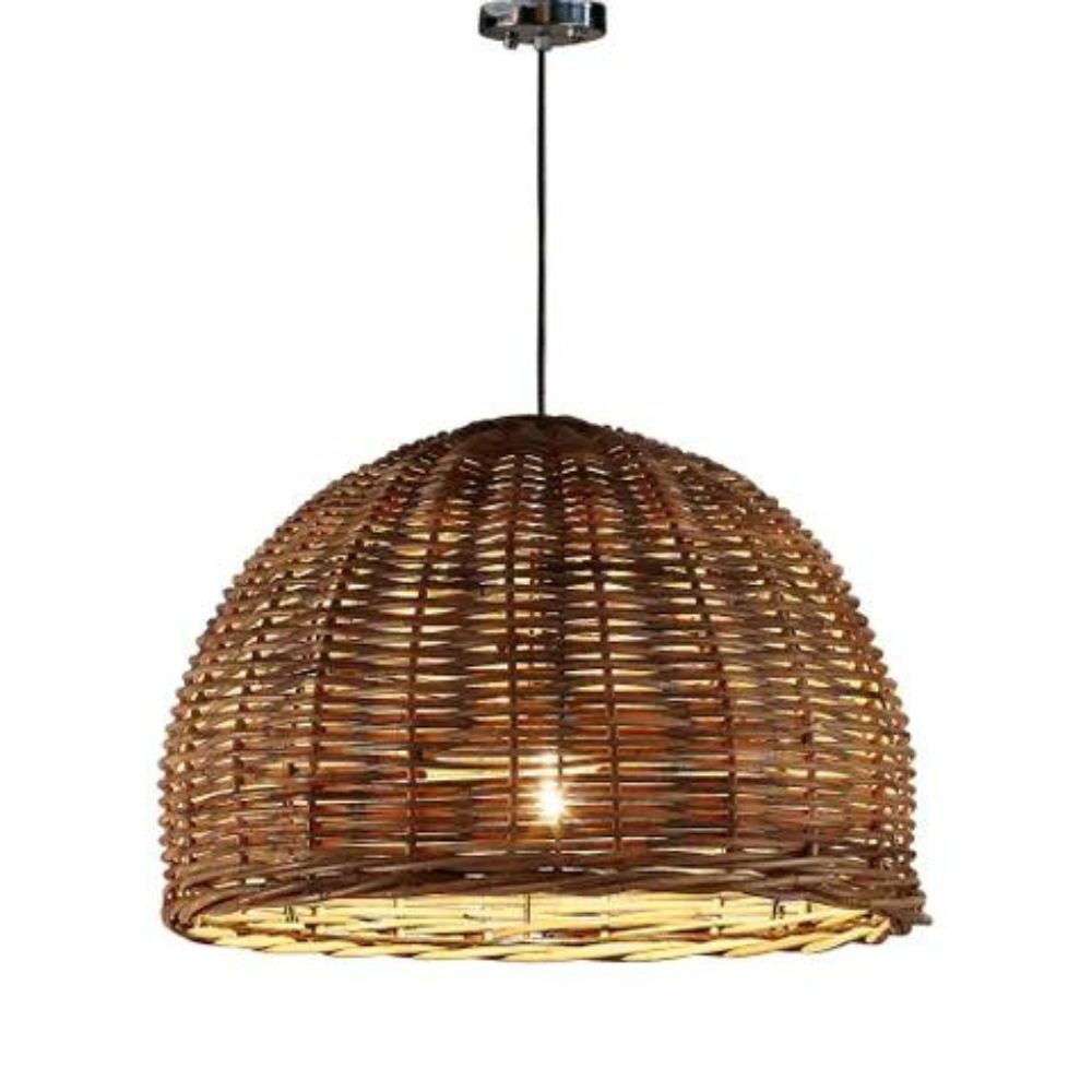 Emac & Lawton RATTAN - 1 Light Rattan Ceiling Pendant-Emac & Lawton-Ozlighting.com.au