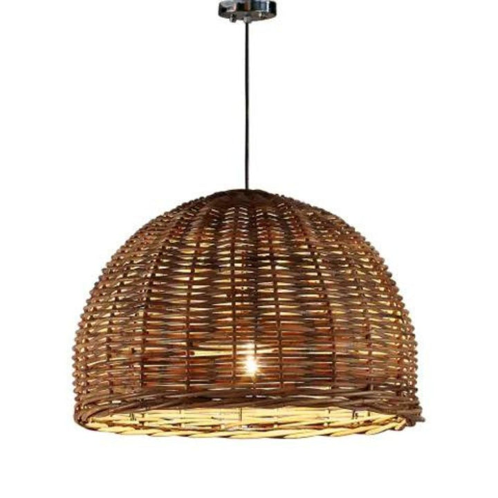 Emac & Lawton RATTAN - 1 Light Rattan Ceiling Pendant-Emac & Lawton-Ozlighting.com.au