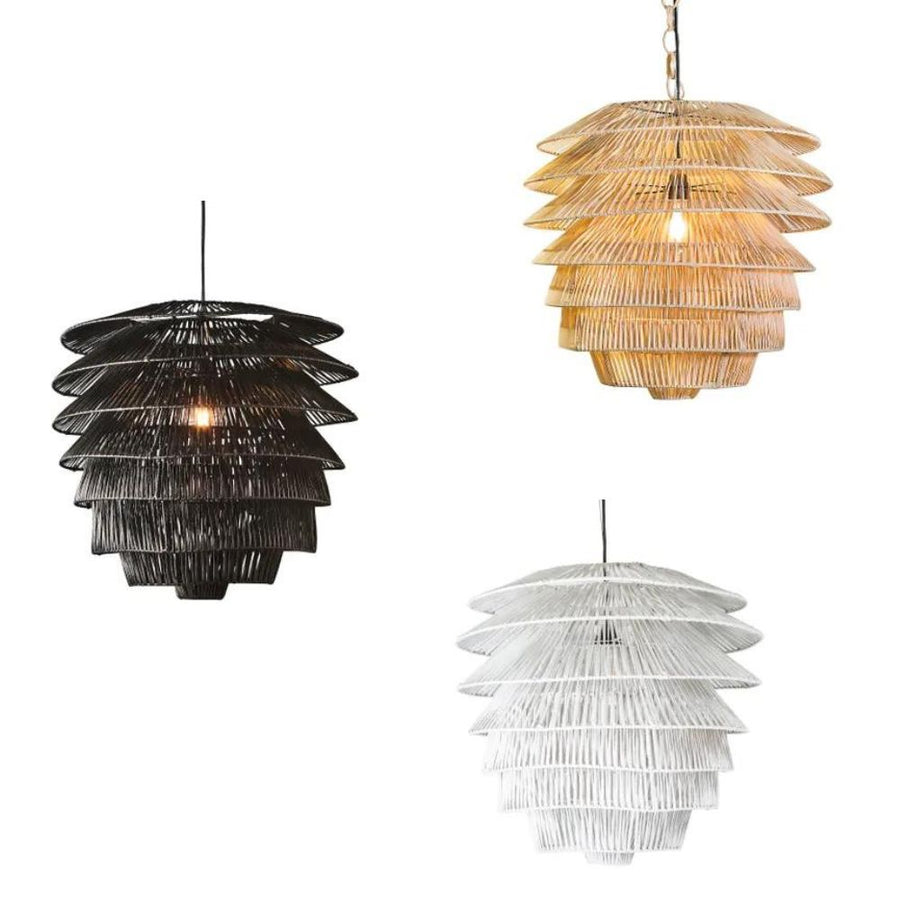 Emac & Lawton SABA - 25W Rattan Ceiling Pendant-Emac & Lawton-Ozlighting.com.au