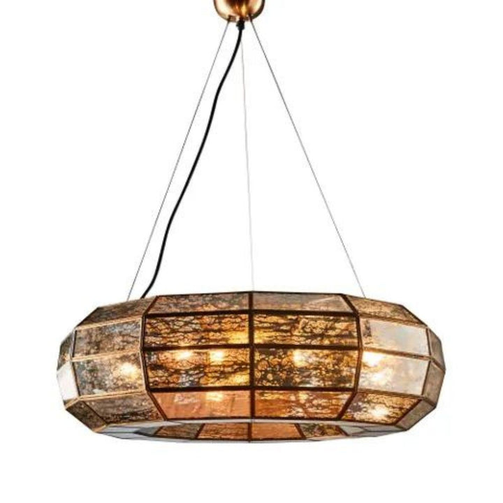 Emac & Lawton VICTORIA - 25W Antique Brass Ceiling Pendant-Emac & Lawton-Ozlighting.com.au