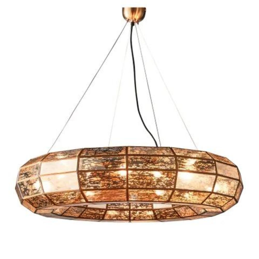 Emac & Lawton VICTORIA - 25W Antique Brass Ceiling Pendant-Emac & Lawton-Ozlighting.com.au