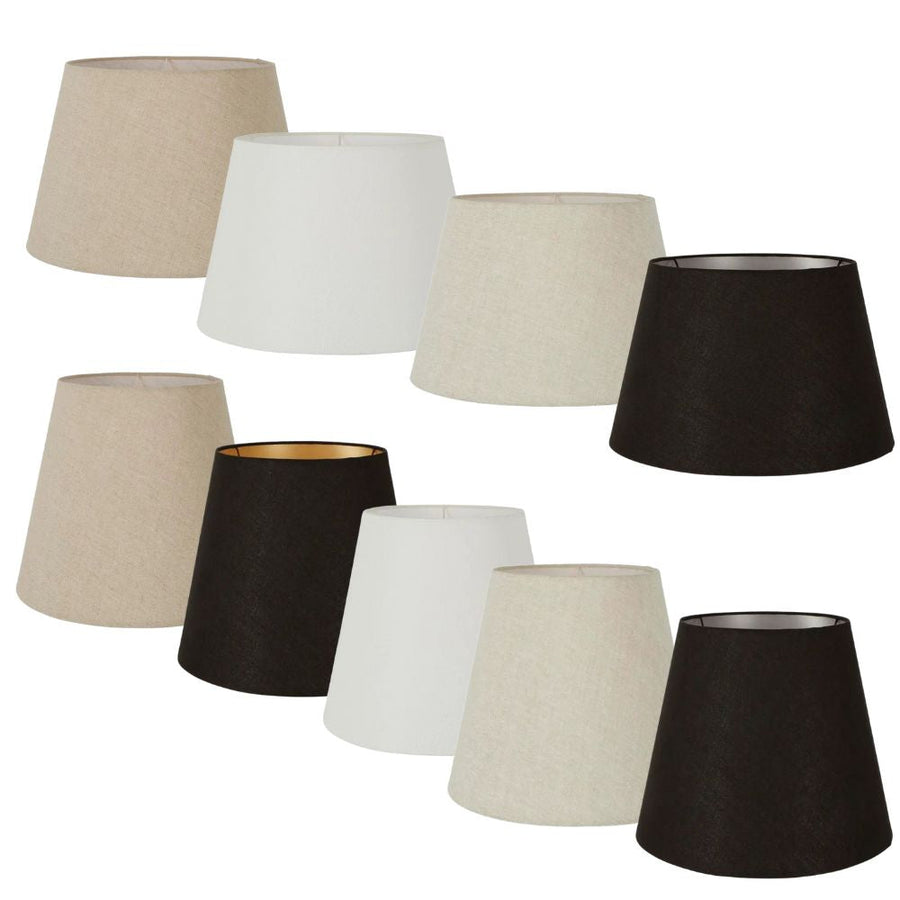 Emac & Lawton - XXXS/XXS/XS/S/M/L/XL/XXL Linen Taper Lamp Shade-Emac & Lawton-Ozlighting.com.au