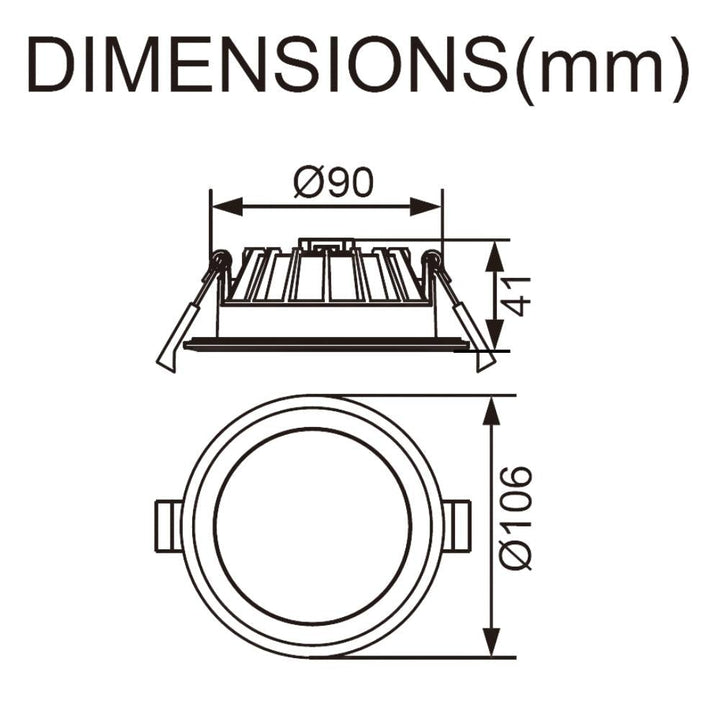 Energetic IMPULSE-FLAT - 11W LED Dimmable Flat Face Downlight IP54 - 3000K-Energetic Lighting-Ozlighting.com.au