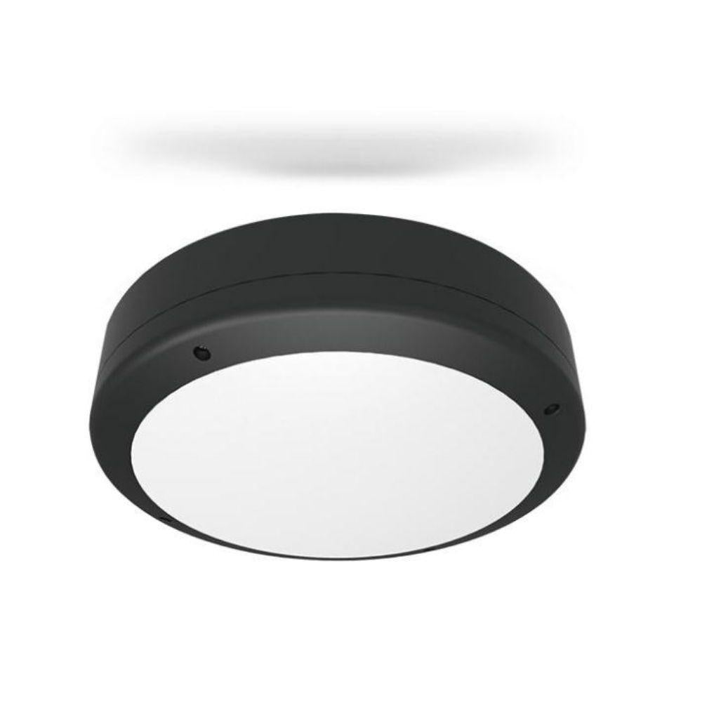 Energetic ROTUNDA - 9W/18W LED 265mm/350mm Round Exterior Bunker Light IP65 Black-Energetic Lighting-Ozlighting.com.au