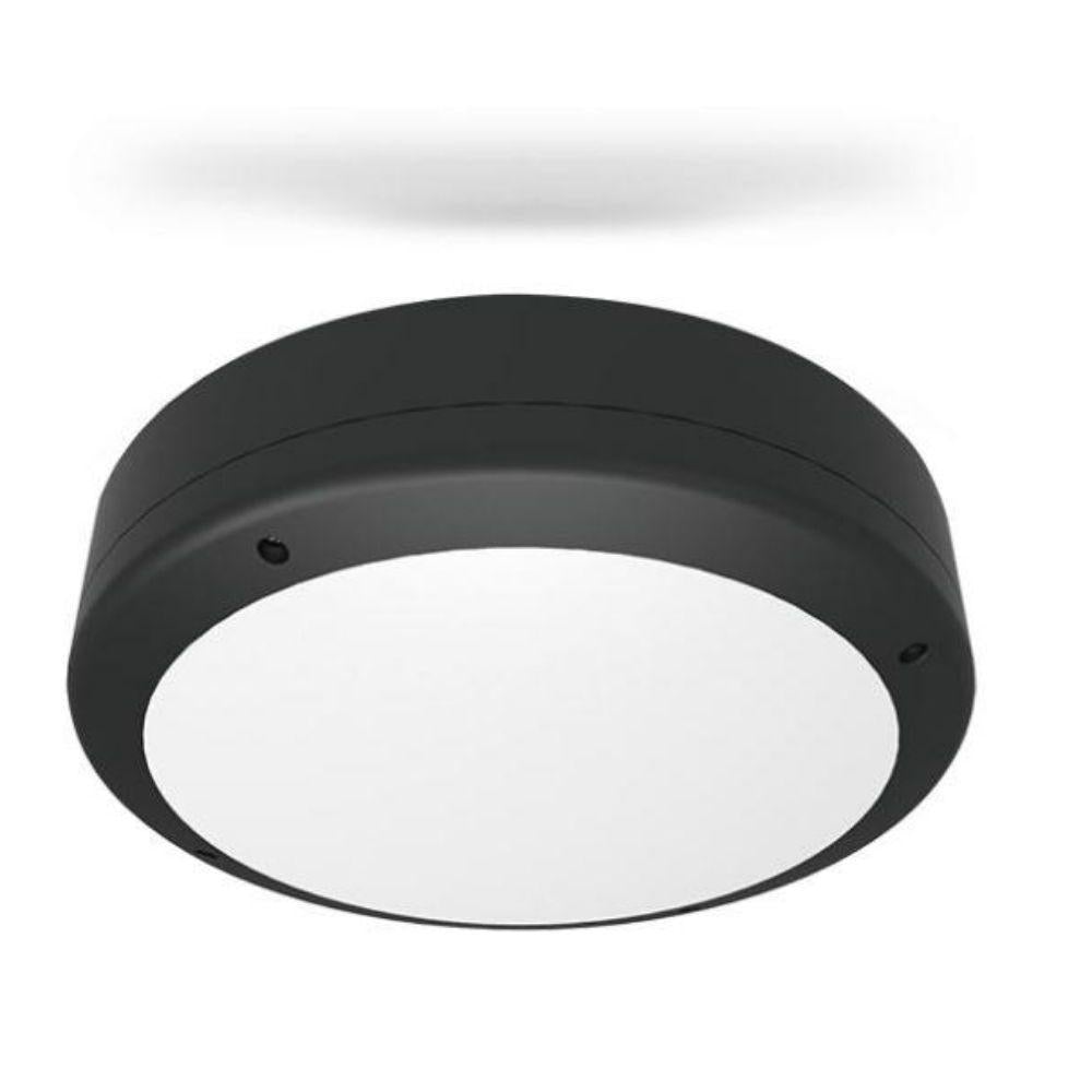 Energetic ROTUNDA - 9W/18W LED 265mm/350mm Round Exterior Bunker Light IP65 Black-Energetic Lighting-Ozlighting.com.au