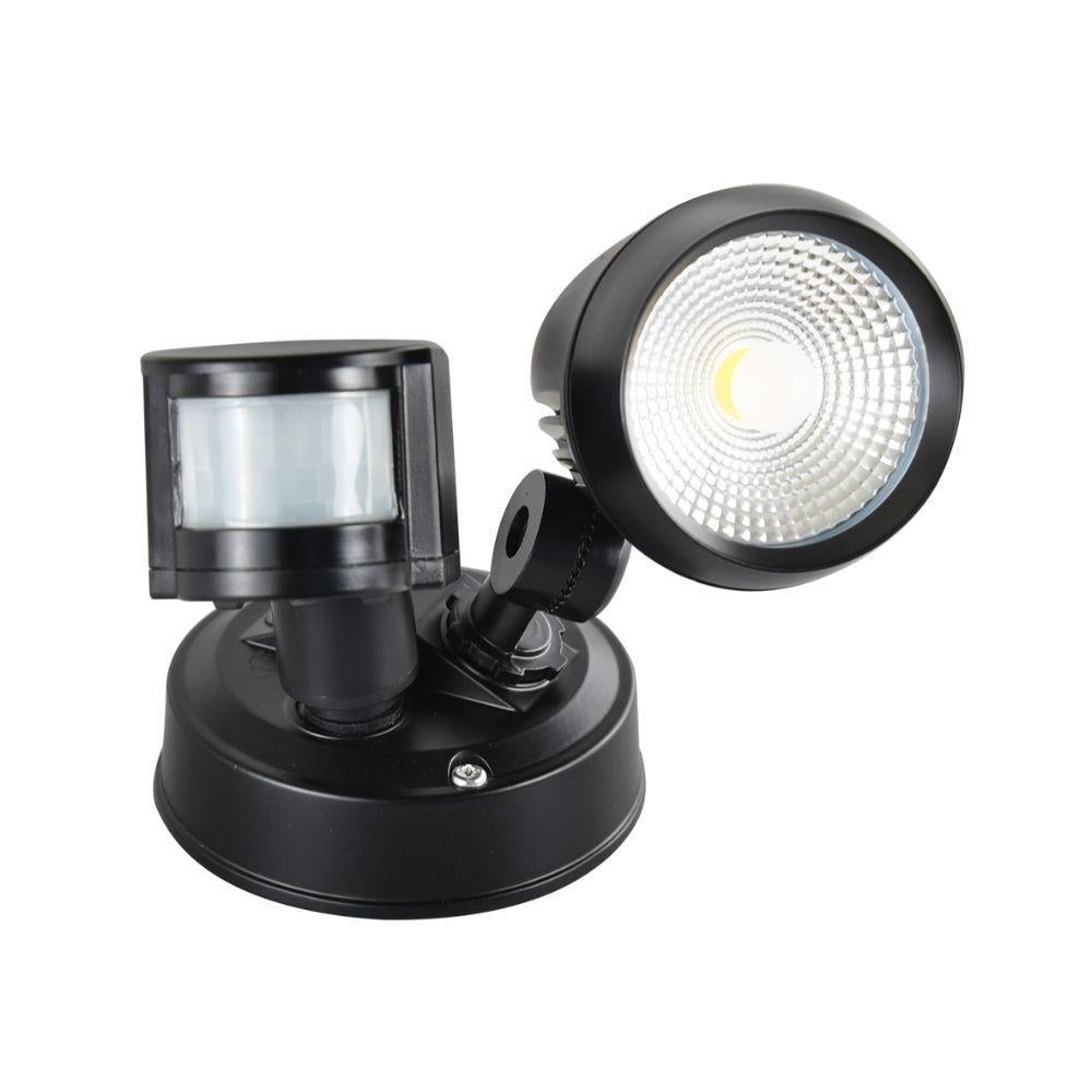 Energetic SECULITE-SINGLE-PIR - 10W LED Single Head Exterior Spotlight Security Light With Sensor IP54 - 5000K-Energetic Lighting-Ozlighting.com.au