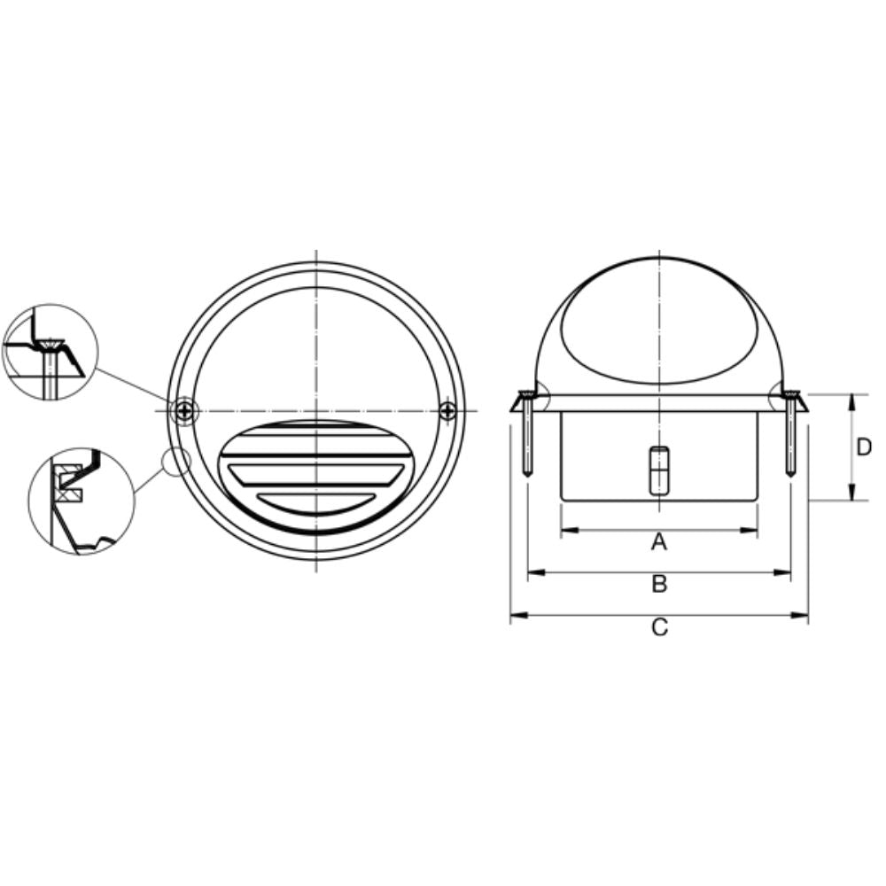 Fantech Trade Dome Vent-Fantech Trade-Ozlighting.com.au