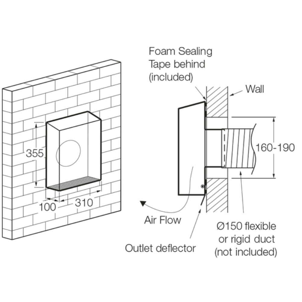 Fantech Trade EZIFIT - Thru Wall External Mounted Fan IP44-Fantech Trade-Ozlighting.com.au