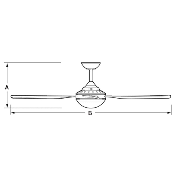 Fantech Trade QUINTON-48-LED-LIGHT - 4 Blade 1220mm 48" AC Ceiling Fan with 18W Tri-Colour Switchable LED Light-Fantech Trade-Ozlighting.com.au