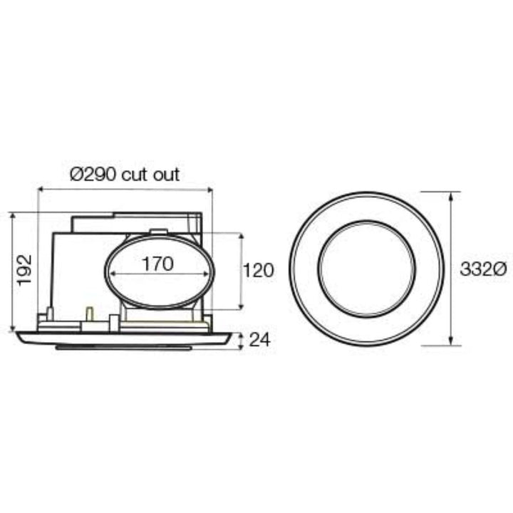 Fantech Trade RAPID RESPONSE 250 - Ceiling Exhaust Fan with Grille IPX4-Fantech Trade-Ozlighting.com.au