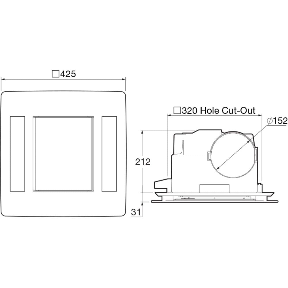 Fantech Trade Response Radiance - Square Exhaust fan with Light - IPX4-Fantech Trade-Ozlighting.com.au