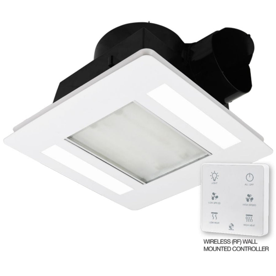 Fantech Trade Response Radiance - Square Exhaust fan with Light - IPX4-Fantech Trade-Ozlighting.com.au