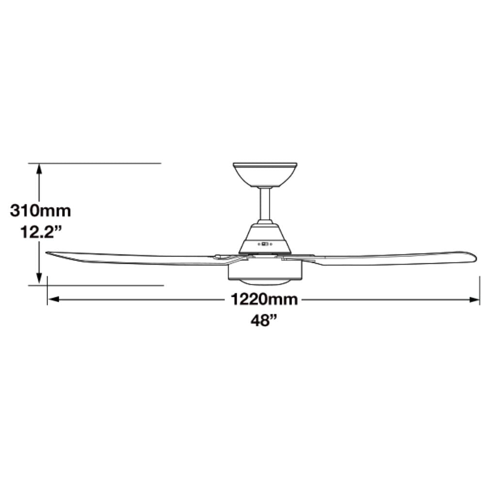 Fantech Trade SCUD - 3 Blade 1220mm 48" Ceiling Fan-Fantech Trade-Ozlighting.com.au