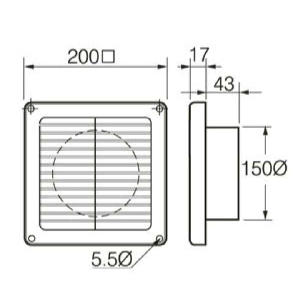 Fantech Trade SLIMFIT - External Eave Grille-Fantech Trade-Ozlighting.com.au