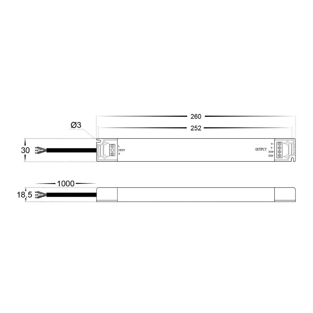 Havit - 24V DC IP20 TRIAC + 0/1-10V 2 in 1 Dimmable LED Driver-Havit Lighting-Ozlighting.com.au