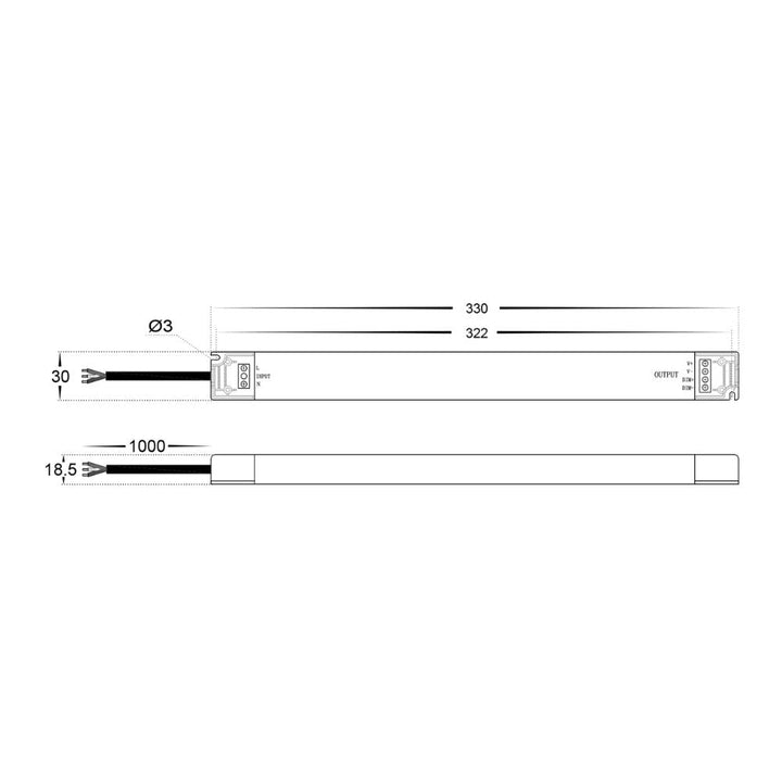 Havit - 24V DC IP20 TRIAC + 0/1-10V 2 in 1 Dimmable LED Driver-Havit Lighting-Ozlighting.com.au