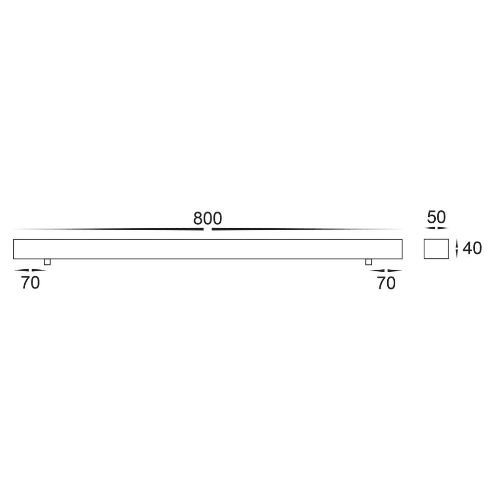 Havit - 800mm Rectangular Surface Mounted Pendant Canopy-Havit Lighting-Ozlighting.com.au