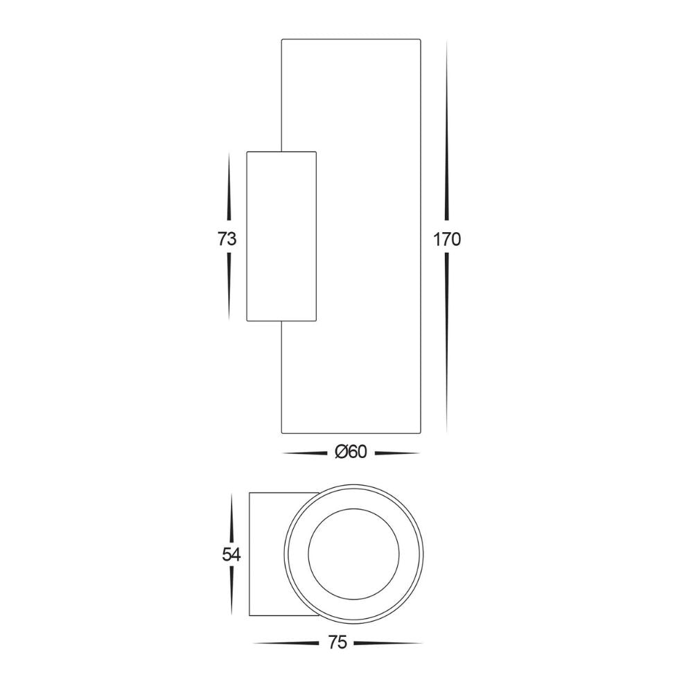 Havit ARIES - 12W LED Up & Down Wall Light - IP65-Havit Lighting-Ozlighting.com.au