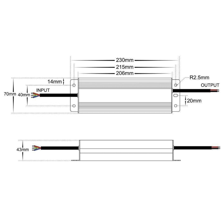 Havit DRIVER-DIM - 12V/24V DC 30/60/100/150/200/300W TRIAC Dimmable LED Driver-Havit Lighting-Ozlighting.com.au