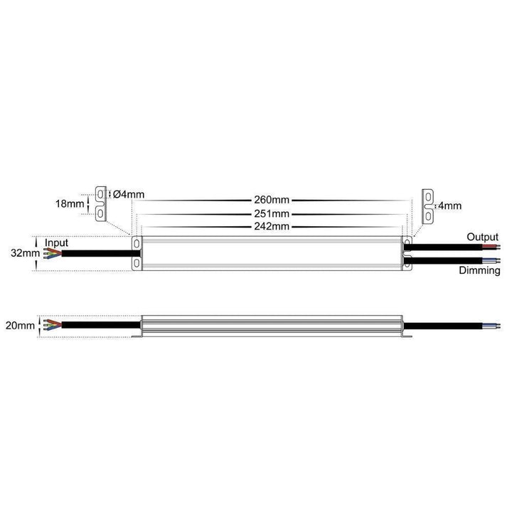 Havit DRIVER-WP-DIM - 12V/24V DC 30/60/100W TRIAC+0/1-10V Dimmable Weatherproof LED Driver IP66-Havit Lighting-Ozlighting.com.au