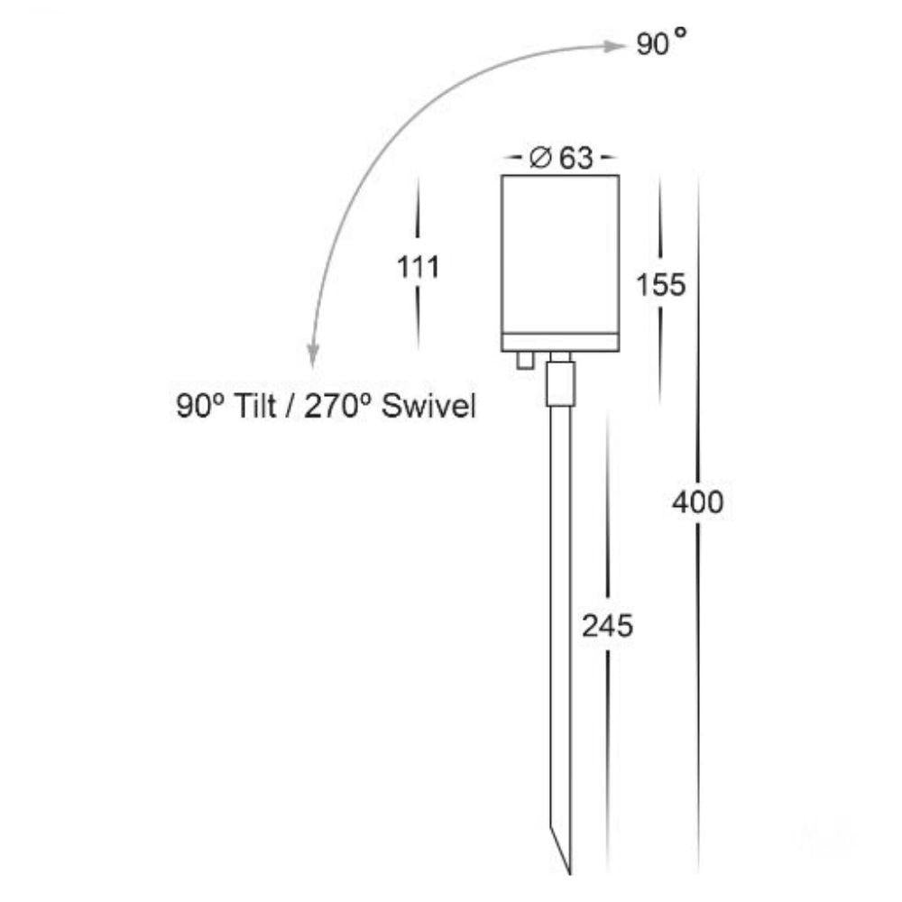 Havit EDEN - 5W LED 12V DC Adjustable Garden Spike Light IP65 - 12V DC DRIVER REQUIRED-Havit Lighting-Ozlighting.com.au