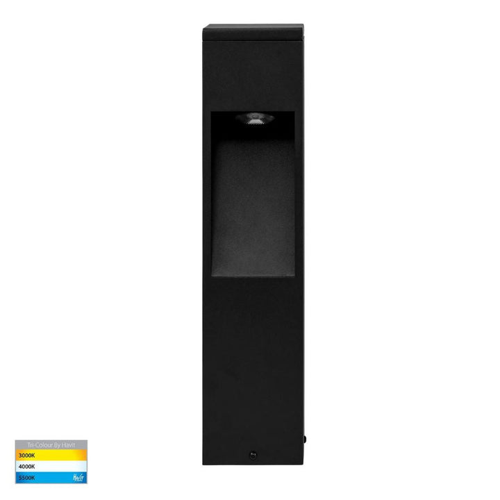 Havit FEDOR - 12W TRI Colour Aluminium Black Bollard Light 24V IP65-Havit Lighting-Ozlighting.com.au