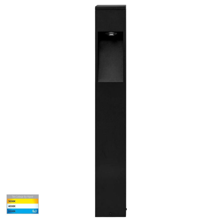 Havit FEDOR - 12W TRI Colour Aluminium Black Bollard Light 24V IP65-Havit Lighting-Ozlighting.com.au