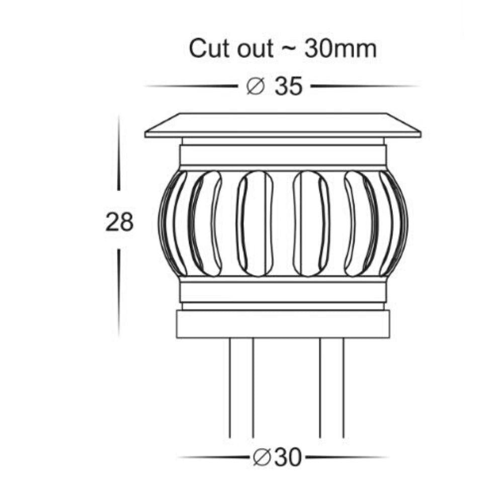 Havit FLAME-1 - 0.5W Single Head Only To Suit FLAME-6PK - Stainless Steel-Havit Lighting-Ozlighting.com.au