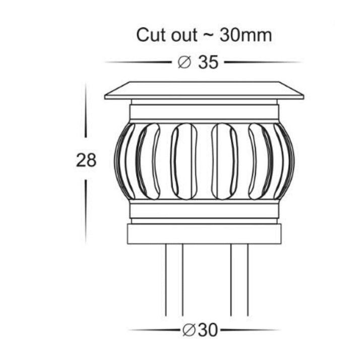 Havit FLAME-1 - 0.5W Single Head Only To Suit FLAME-6PK - Stainless Steel-Havit Lighting-Ozlighting.com.au