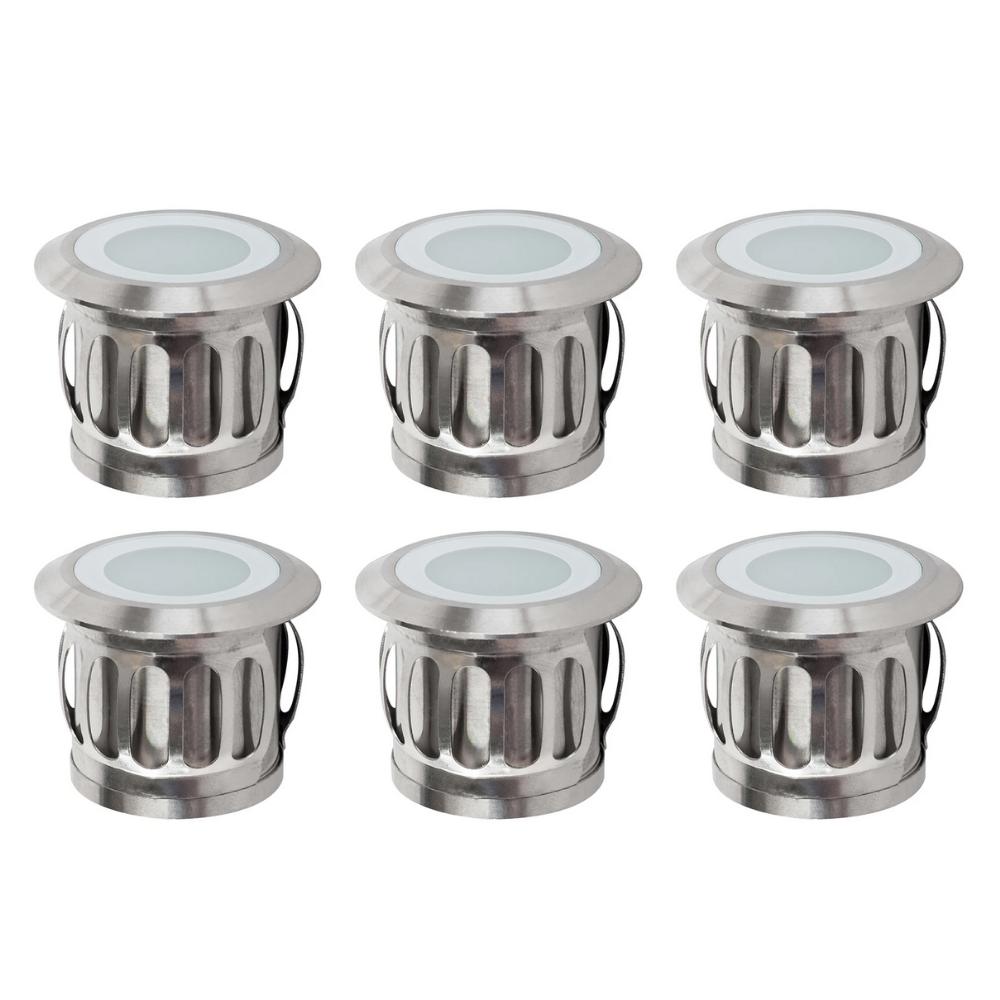 Havit FLAME-6PK - 6x 0.5W Stainless Steel LED DIY Mini Deck Light Kit IP65 - 12V Driver Included-Havit Lighting-Ozlighting.com.au