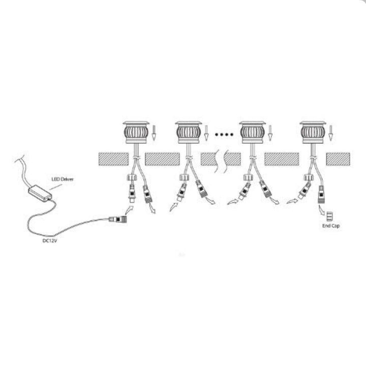 Havit FLAME-6PK - 6x 0.5W Stainless Steel LED DIY Mini Deck Light Kit IP65 - 12V Driver Included-Havit Lighting-Ozlighting.com.au